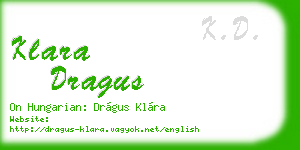 klara dragus business card